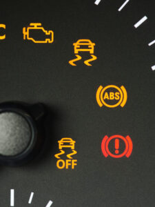 Red and yellow car error signs