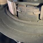 Damaged brake shield bracket - needs preventative maintenance